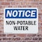 Signmission Non-Potable Water, 14 in W x Rectangle, Plastic OS-2PACK-NS-P-1014-L-15100 - alternate 8